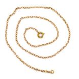 Antique 9ct gold cable chain necklace