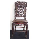 Ornately carved antique Chinese chair
