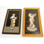 Two Italian Pietre Dure framed panels