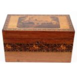 Victorian Tunbridge ware tea caddy