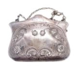 Art Nouveau sterling silver purse