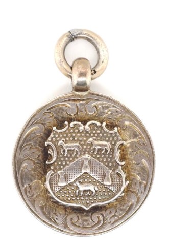 George V sterling silver fob medal