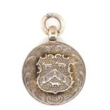 George V sterling silver fob medal