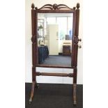 Regency mahogany cheval mirror