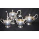 Antique Canadian silver four piece coffee set