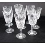 Set eight Waterford wine glasses