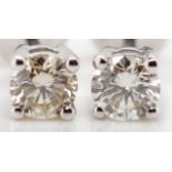 0.20ct Diamond and 18ct white gold stud earrings