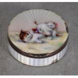 Continental silver & enamel box