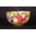 Royal Worcester signed hand painted bowl