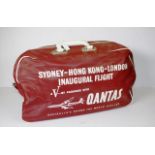 Vintage Qantas Sydney-Hong Kong-London bag