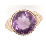 Rose gold and amethyst ring