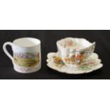 Wileman (Shelley) Commemorative cup & saucer