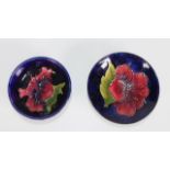 Two Walter Moorcroft 'Hibiscus' bowls