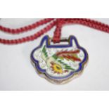 Chinese cloisonne amulet pendant