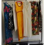 Seven various vintage ladies dresses