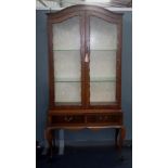 Queen Anne style display cabinet