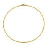 9ct yellow gold cable chain choker