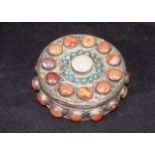 Vintage Tibetan stone set jewellery box