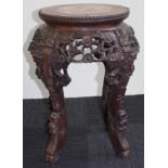 Antique Chinese marble top stand