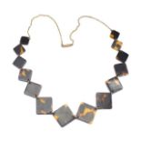 Early 20th C. gold and tortoiseshell necklace