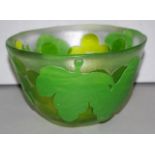 Kosta Boda green glass bowl