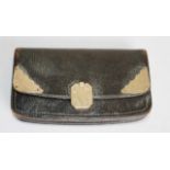 Edwardian gold appointed leather purse
