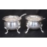 Two Edward VII sterling silver open salts