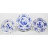 Six pieces early Victorian Brameld dinnerware