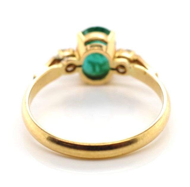 Emerald, diamond and 14ct gold ring - Image 5 of 6