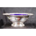 Vintage silver plate caviar bowl