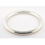 A solid sterling silver bangle