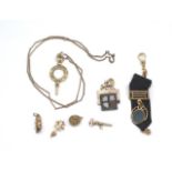 Group of antique jewellery parts and scrap