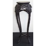 Antique Chinese marble top stand