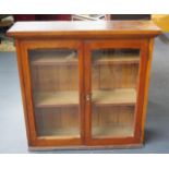 Rustic antique bookcase cabinet