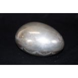 Continental silver ovoid lidded trinket bowl