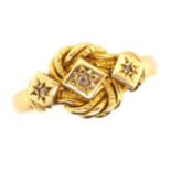 George V 18ct yellow gold knot ring