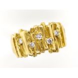 18ct yellow gold and diamond ring