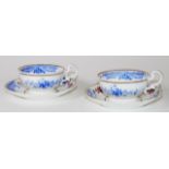 Pair antique Ridgeway cups and saucers