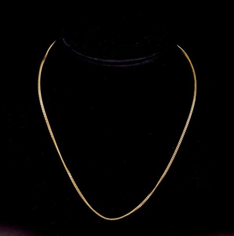 9ct yellow gold curb link chain necklace - Image 3 of 3