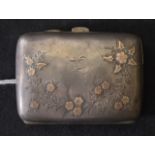 Sterling silver & rose gold cigarette case