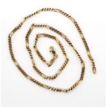 9ct yellow gold figaro chain necklace