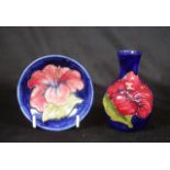 Two Walter Moorcroft 'Hibiscus' pieces