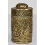 Indian brass lidded match box