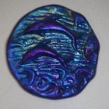 Colin Heaney glass dolphin plaque