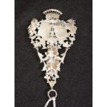 Vintage French silver chatelaine holder