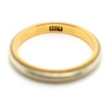 18ct two gold wedding band