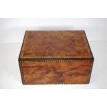 Mid-Victorian burr walnut jewellery box