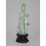 Chinese carved jade figure of Guanyin