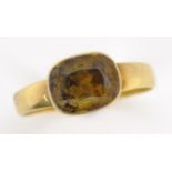Antique 18ct gold and citrine ring