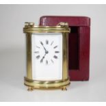 French brass cased carriage clock